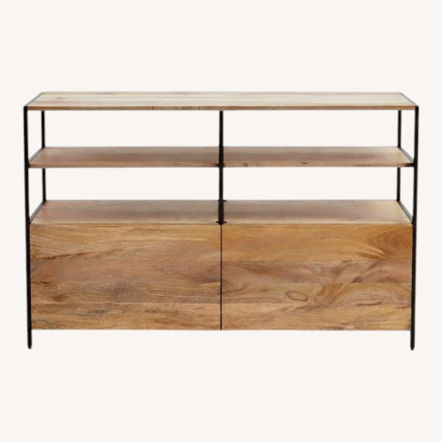 Used West Elm Industrial Solid Wood Modular Media Console for sale on AptDeco