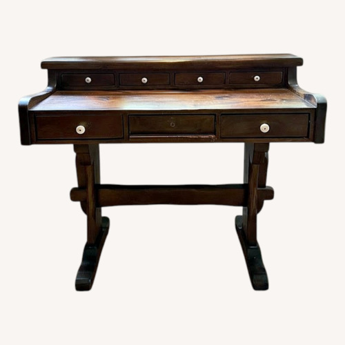 Used Vintage/Antique Finds Dark Brown Wood Desk for sale on AptDeco