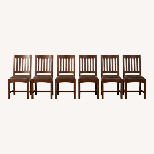 Used Stickley Audi & Co Dark Brown Wood Dining Chairs for sale on AptDeco