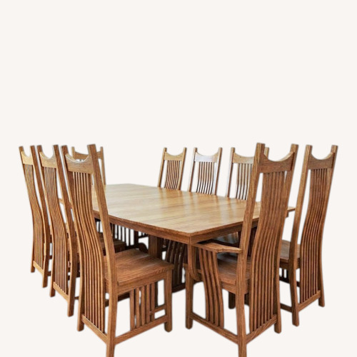 Used Mission Style Quarter-Sawn White Oak Dining Set for sale on AptDeco