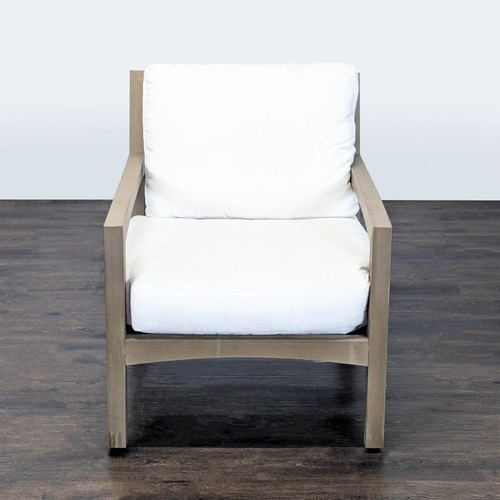 Used West Elm Modernoutdoor Wooden Armchair for sale on AptDeco