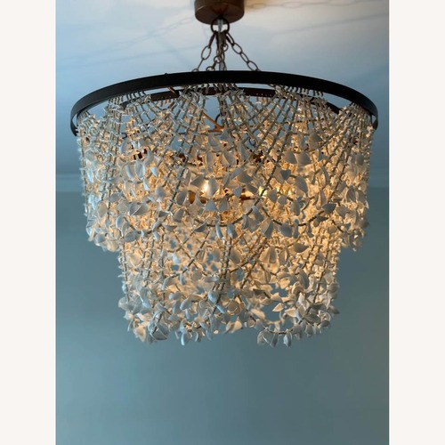 Used White Seashell Chandelier for sale on AptDeco
