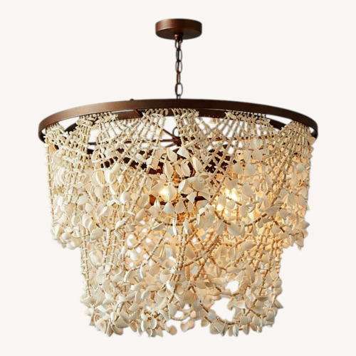 Used White Seashell Chandelier for sale on AptDeco
