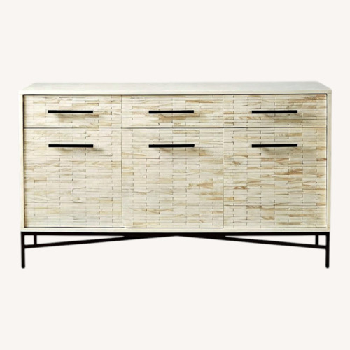 Used West Elm Wood Tiled Buffet for sale on AptDeco
