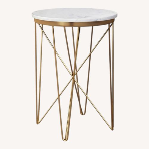 Used West Elm Marble Side Table  for sale on AptDeco