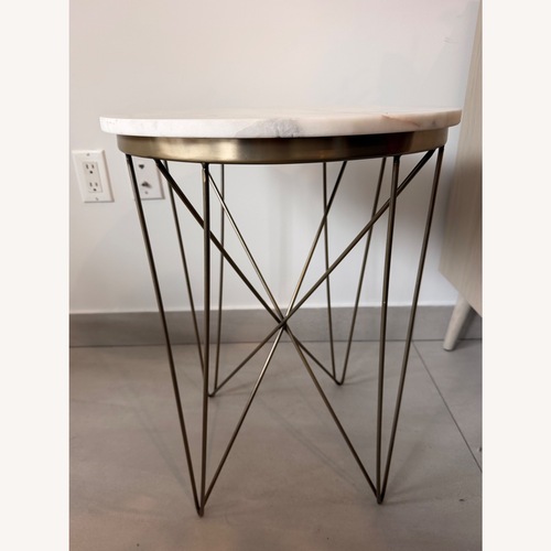 Used West Elm Marble Side Table  for sale on AptDeco