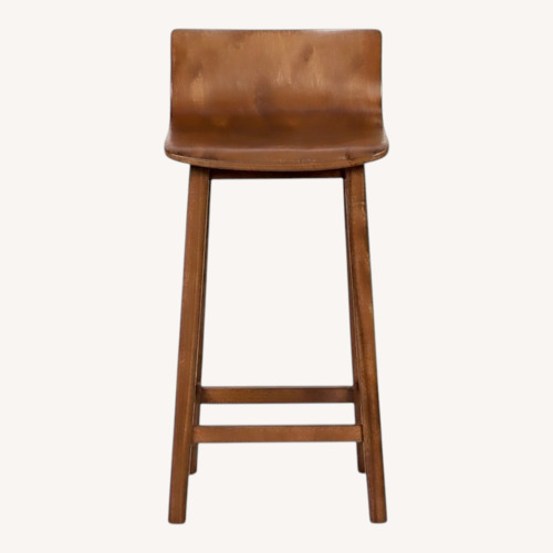 Used New Mid-Century Wood Bar Stools, Set of 2 for sale on AptDeco