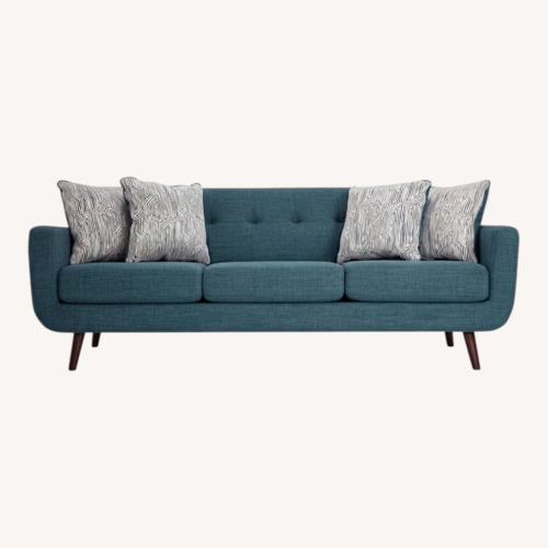 Used Bob's Discount 65” Teal Loveseat for sale on AptDeco