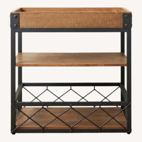 Used Dark Brown Wood Bar Cart for sale on AptDeco