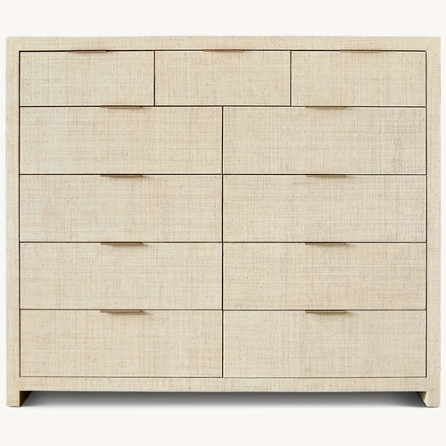 Used Restoration Hardware Burke 11-Drawer Modern Raffia Dresser for sale on AptDeco