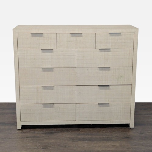 Used Restoration Hardware Burke 11-Drawer Modern Raffia Dresser for sale on AptDeco