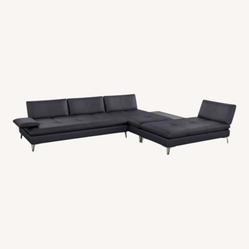 Used  Roche Bobois Scenario Black Leather Sofa for sale on AptDeco