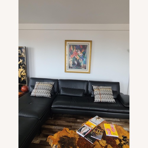 Used  Roche Bobois Scenario Black Leather Sofa for sale on AptDeco