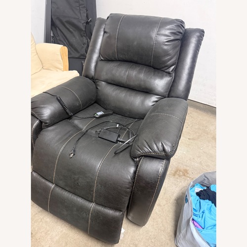 Used Leather Electric Recliner with Lift  for sale on AptDeco