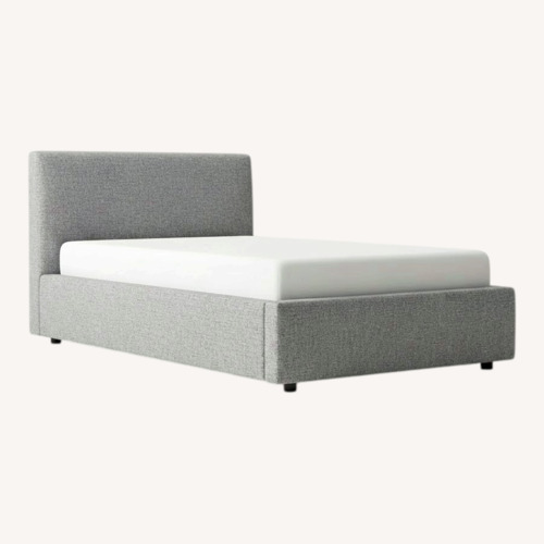 Used West Elm Light Gray Pop-Up Storage Queen Bed for sale on AptDeco
