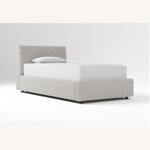 Used West Elm Light Gray Pop-Up Storage Queen Bed for sale on AptDeco