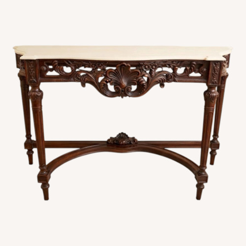 Used Vintage/Antique Finds Dark Brown Wood Side Table for sale on AptDeco