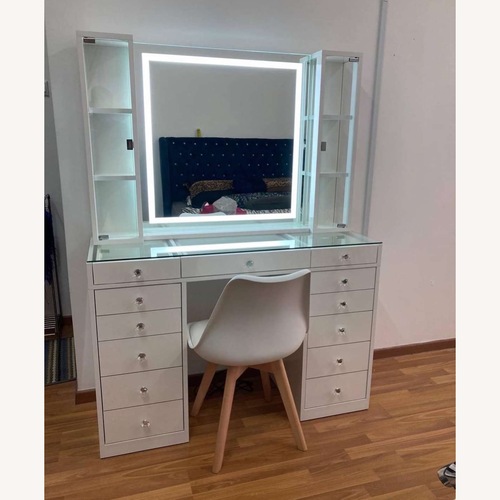 Used IKEA White Glass Desk for sale on AptDeco