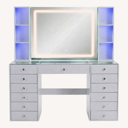 Used IKEA White Glass Desk for sale on AptDeco