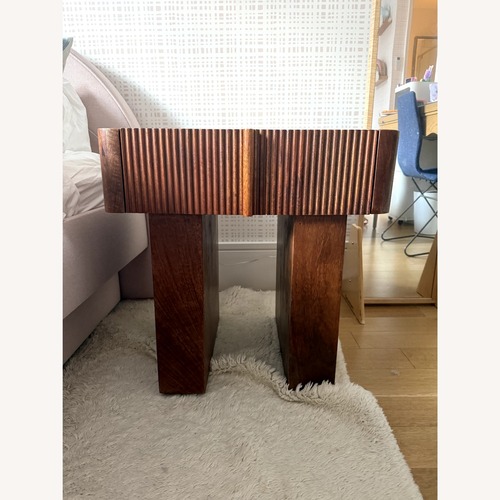 Used Lulu & Georgia Dark Brown Wood Side Tables for sale on AptDeco