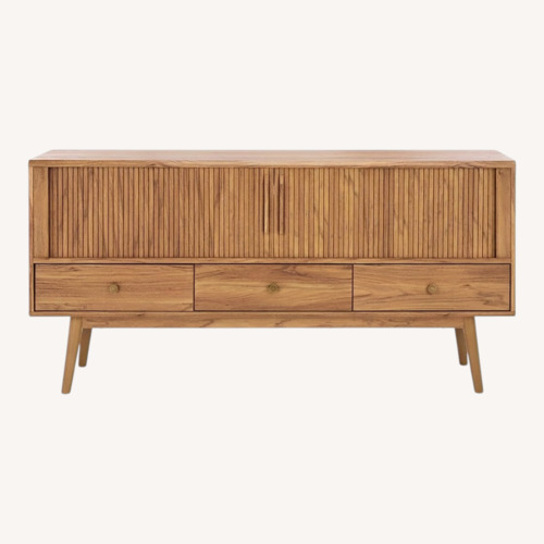 Used AllModern Mid-Century Modern Oak Media Storage for sale on AptDeco