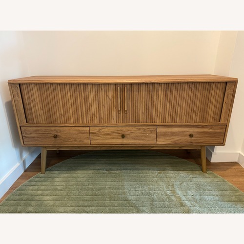 Used AllModern Mid-Century Modern Oak Media Storage for sale on AptDeco