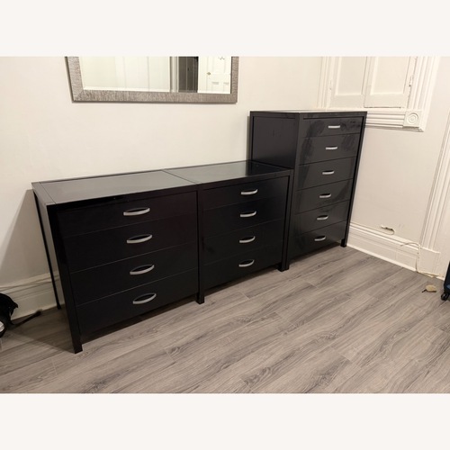 Used The Door Store Black Wood Dresser for sale on AptDeco