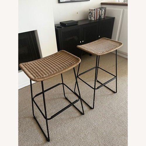Used Article Natural Wicker Stools for sale on AptDeco