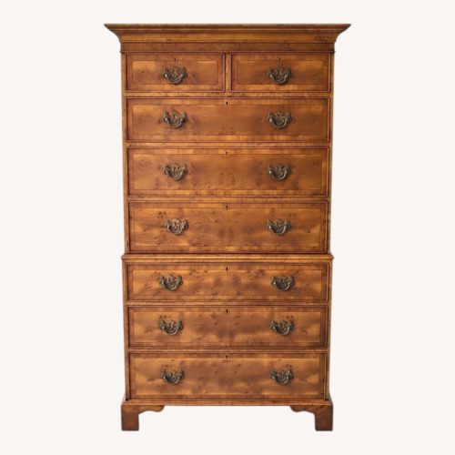 Used Burl Wood Chest-on-Chest (Tallboy Dresser) for sale on AptDeco
