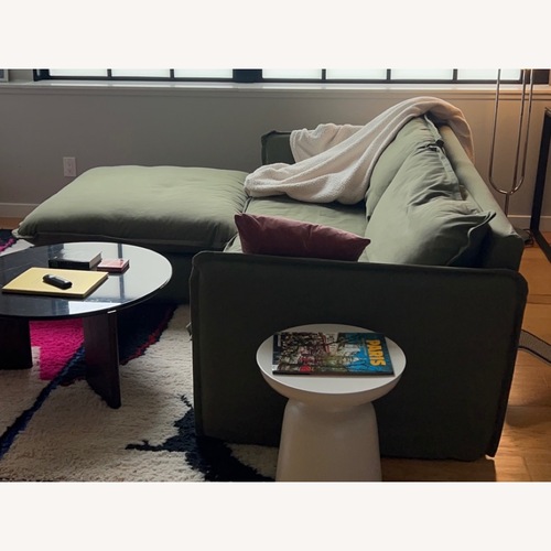 Used Sixpenny Neva Sofa + Ottoman and Extra Slipcover for sale on AptDeco