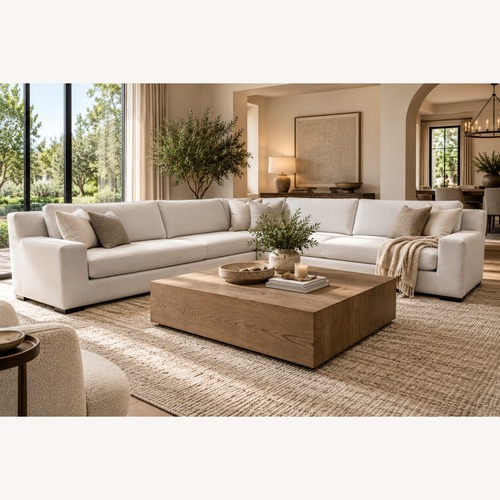 Used Restoration Hardware Modena Track Arm L-Sectional Mist for sale on AptDeco