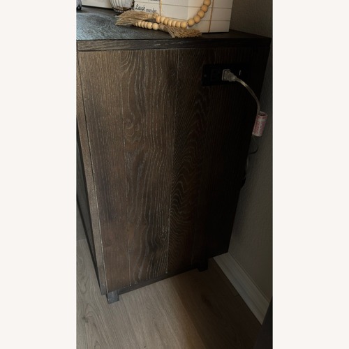 Used Dark Gray Sideboard Buffet with Wine Rack for sale on AptDeco