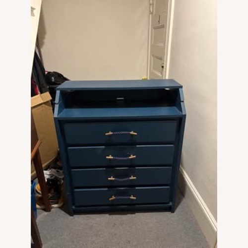 Used Vintage/Antique Blue Wood Dresser for sale on AptDeco