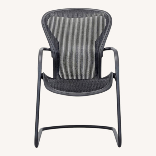 Used Herman Miller Aeron Black Mesh Cantilever Guest Chair for sale on AptDeco