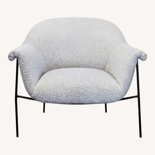 Used Four Hands Modern Lounge Chair with White Boucl for sale on AptDeco
