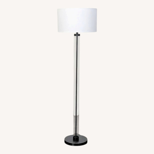 Used Arhaus Clear Glass Cylinder Floor Lamp  for sale on AptDeco