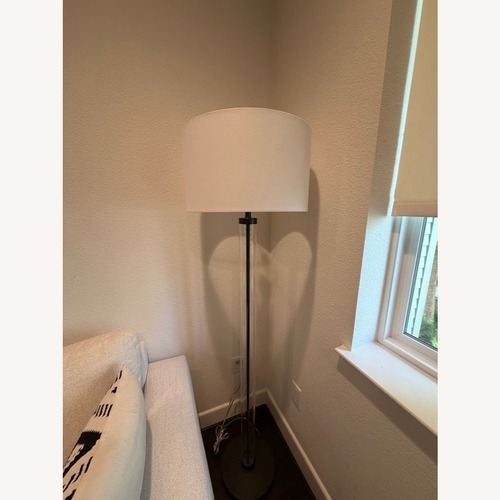 Used Arhaus Clear Glass Cylinder Floor Lamp  for sale on AptDeco