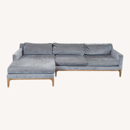 Used West Elm Parker Gray Sectional Sofa with Chaise for sale on AptDeco