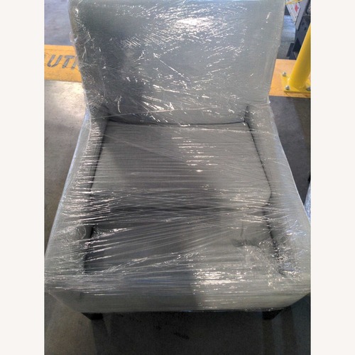 Used West Elm Modern Lounge Chair in Light Blue Fabric for sale on AptDeco