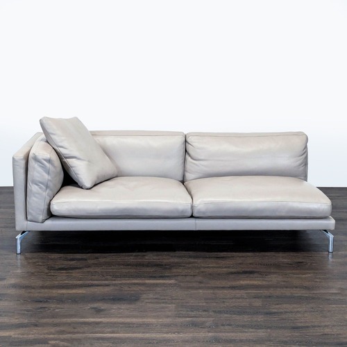 Used Design Within Reach Como Modern Grey Leather for sale on AptDeco