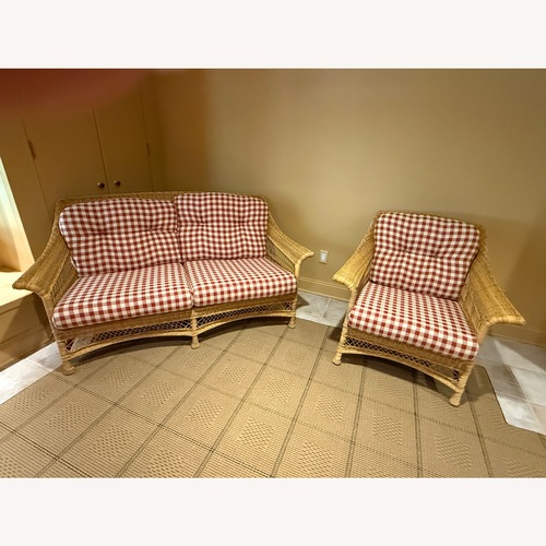 Used Small Outdoor Couch and Two Chairs for sale on AptDeco