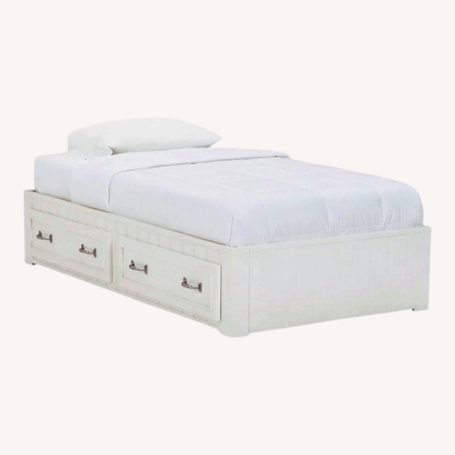 Used Pottery Barn Belden White Twin Storage Bed for sale on AptDeco