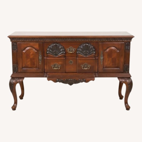 Used Vintage/Antique Finds Dark Brown Wood Sideboard for sale on AptDeco