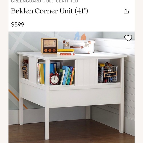 Used Pottery Barn Kids Belden White Wood Bookcase for sale on AptDeco