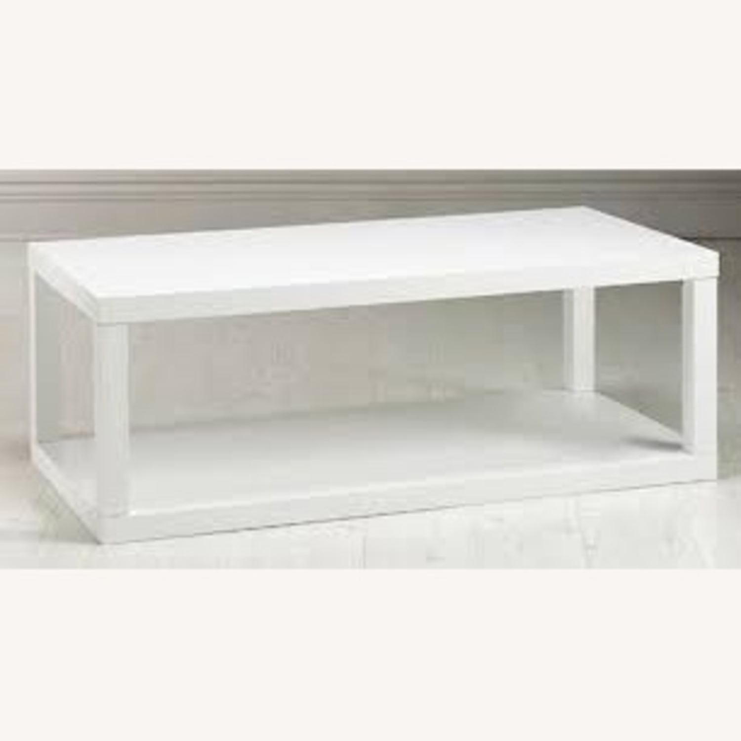 West Elm Parsons White Lacquer Coffee Table - image-4