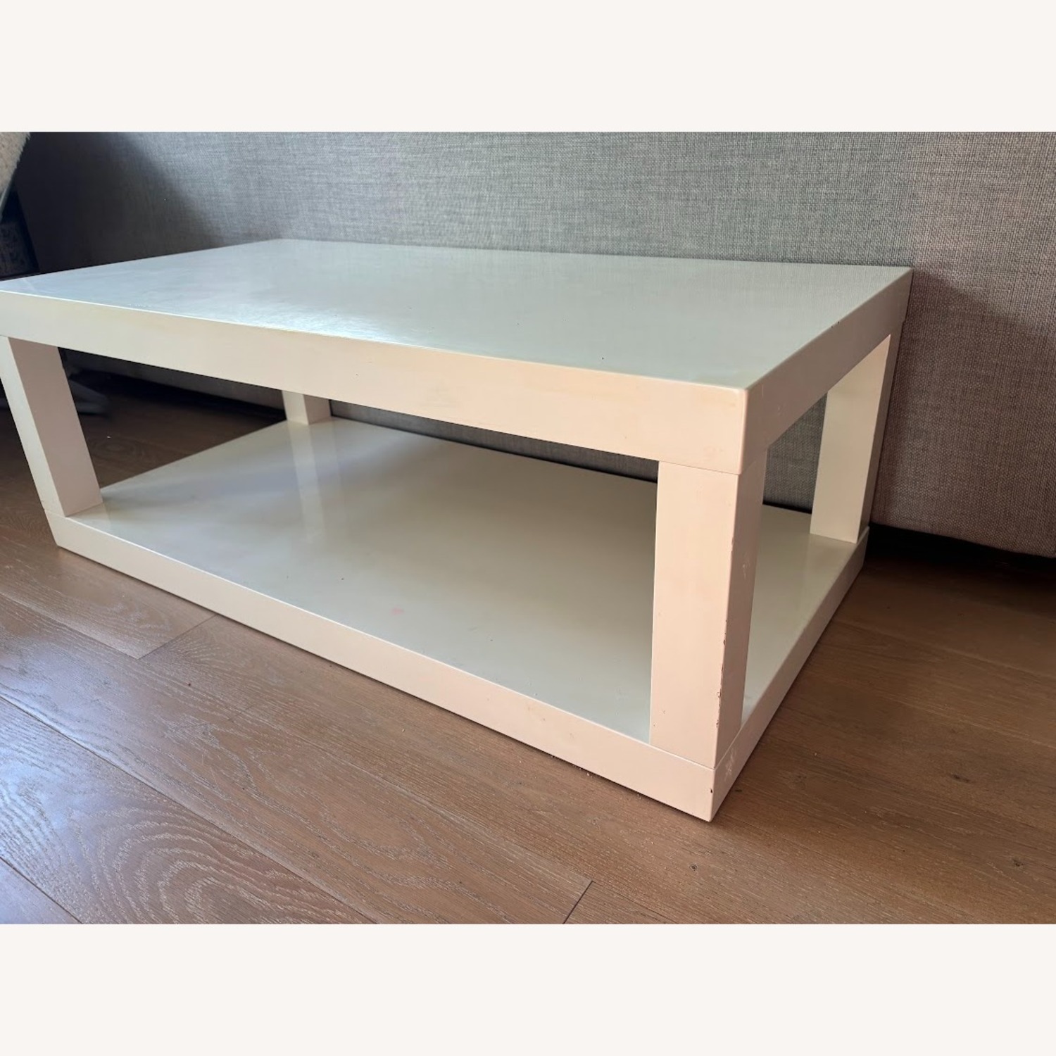 West Elm Parsons White Lacquer Coffee Table - image-2