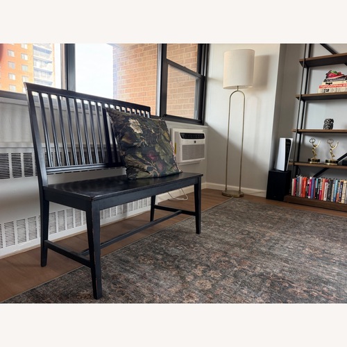 Used Crate & Barrel Black Wood Bench for sale on AptDeco