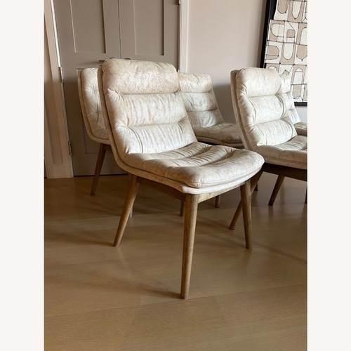 Used Timothy Oulton Beka White Faux Leather Dining Chair for sale on AptDeco