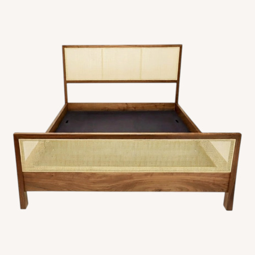 Used Black Wood Queen Bed for sale on AptDeco