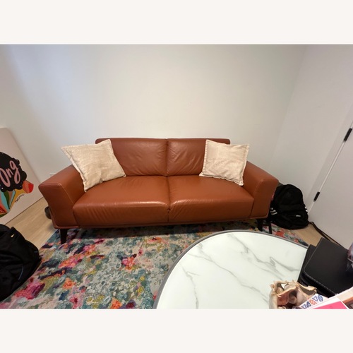 Used Brown Leather Couch for sale on AptDeco